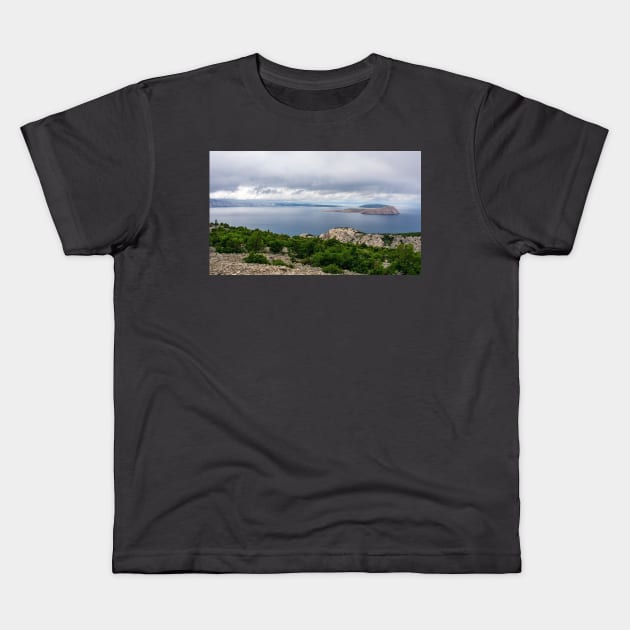 Croatian Coast at Klada Kids T-Shirt by jojobob